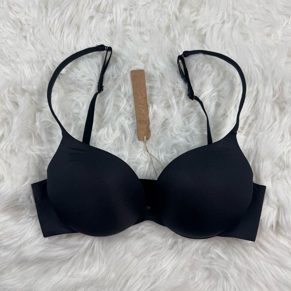 Skims Ultimate Pushup Plunge Bra Onyx Size 32C